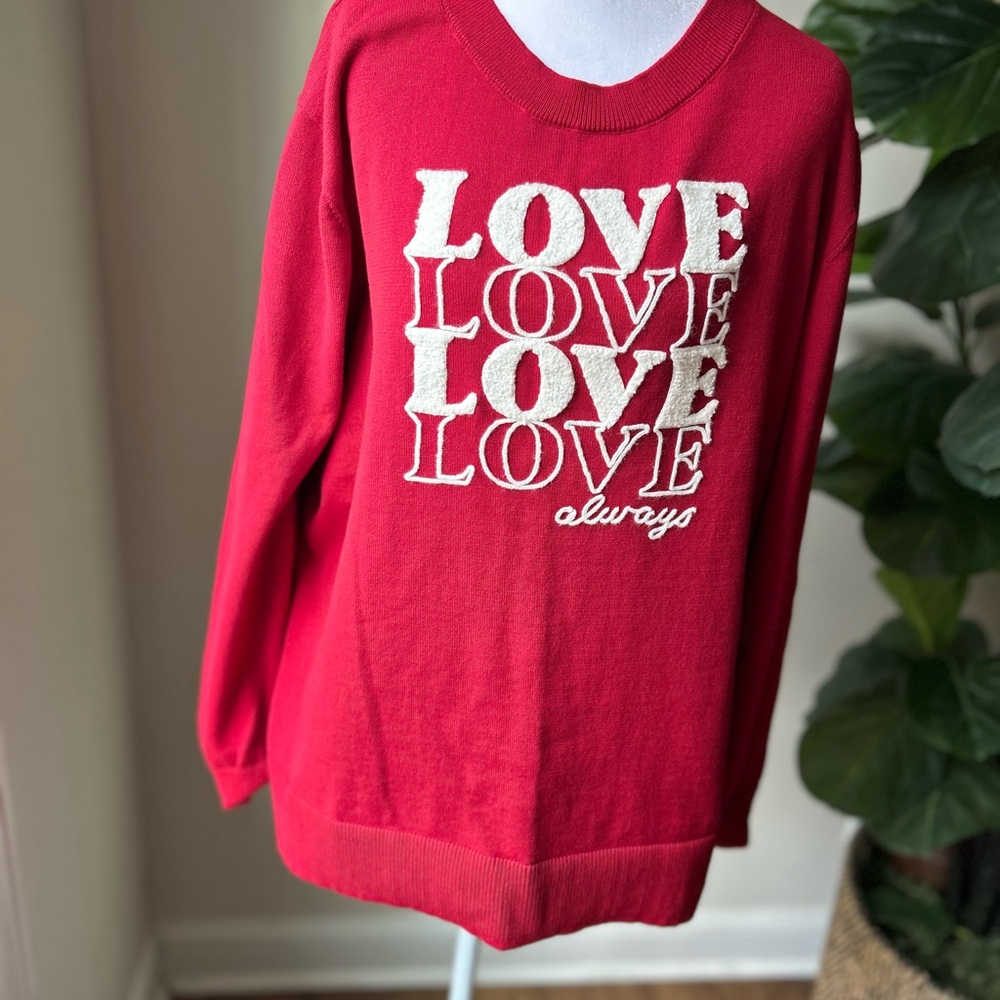 Red Love Graphic Sweater